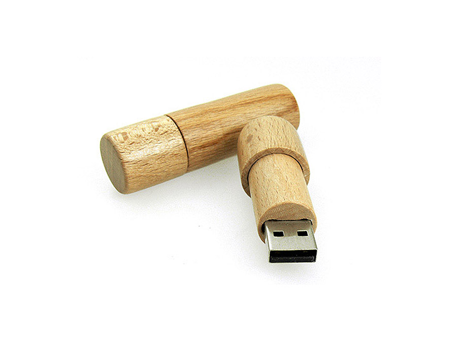 Ökologischer USB-Stick aus Holz mit Deckel