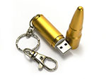 Gewehrkugel als USB-Stick mit Schlüsselanhänger