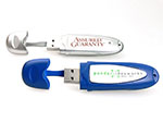 Doming USB-Stick mit 3D aufkleber und Logo als Digitaldruck