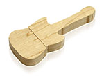 Gitarre USB-Stick aus Holz mit Logodruck