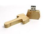 Gitarre USB-Stick aus Holz mit Logodruck